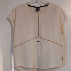 Cream‎ Boxy T-Shirt with Short Sleeves